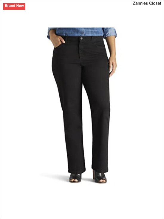 Denim - Plus Size Instantly Slims Classic Relaxed Fit Straight Leg Jeans
